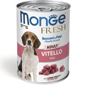 Monge Fresh Bocconi in Paté al Vitello 400 g – Alimento Completo per Cani Adulti