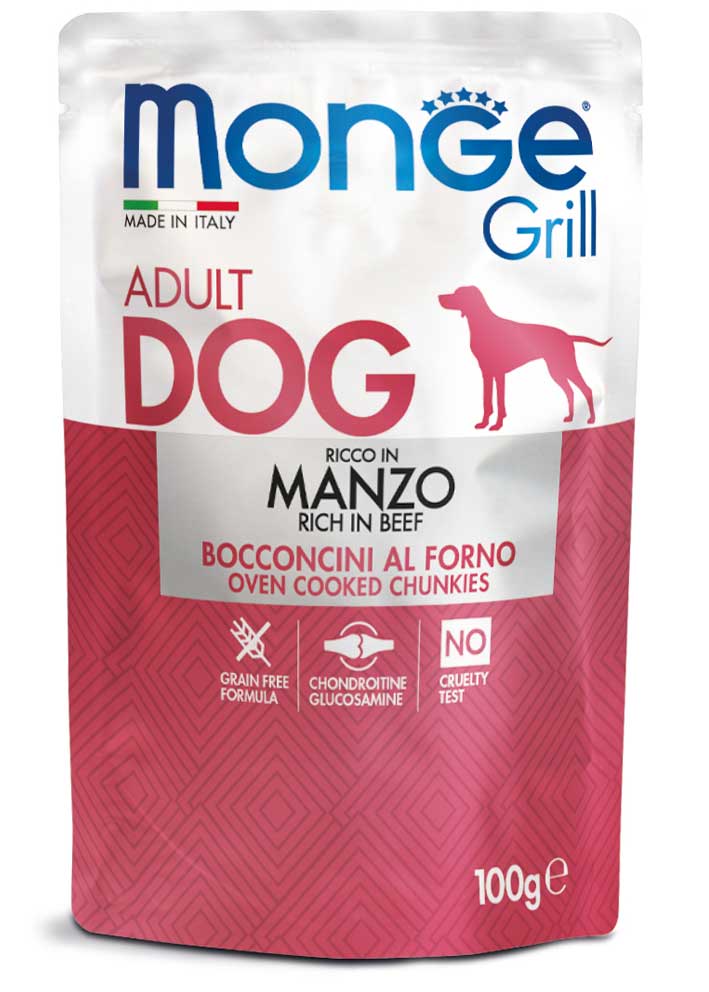 Monge Grill Adult Bocconcini Ricco in Manzo