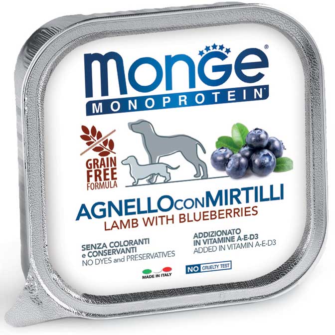 Natural Superpremium Monoprotein Paté Agnello con Mirtilli
