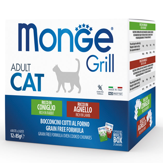 Monge Grill Multipack – Buste 12 x 85 g