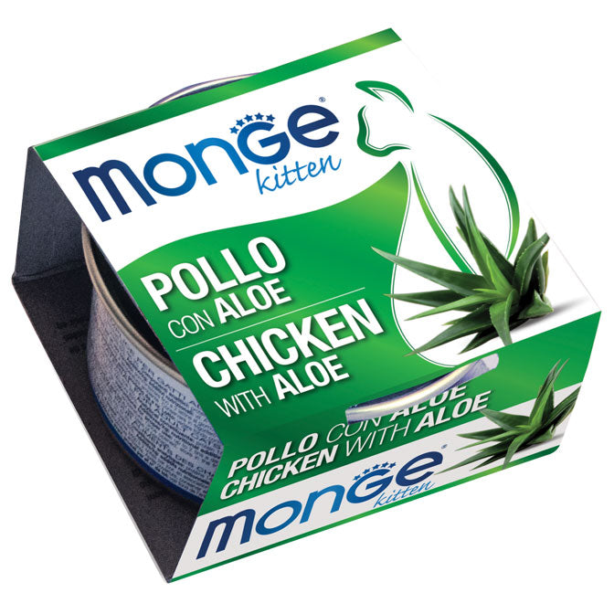 Monge Fruits Kitten Pezzetti di Pollo con Aloe – Cibo Umido per Gattini
