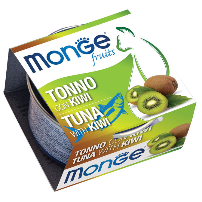 Monge Fruits Adult Pezzetti di Tonno con Kiwi – Cibo Umido Gatti Adulti