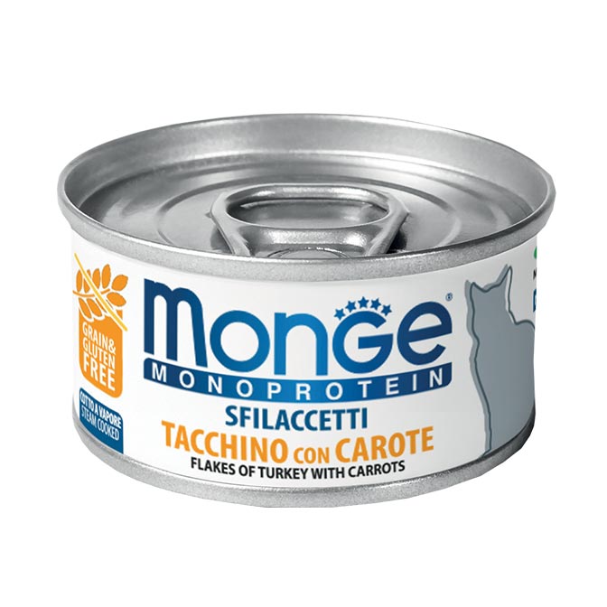 Monge Natural Superpremium Monoprotein – Sfilaccetti Tacchino con Carote 80g