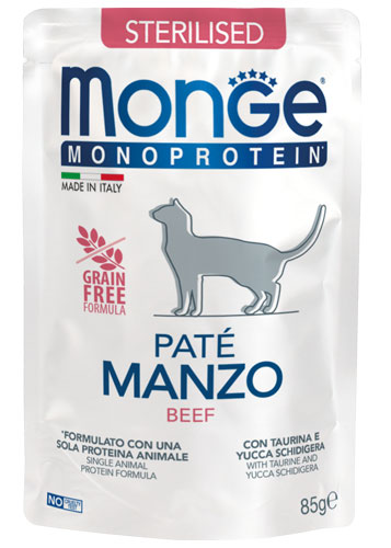 Monge Natural Superpremium Monoprotein – Paté Manzo Sterilised 85g